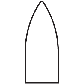 Gothic Point | 1in x 4in x 36in H