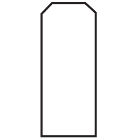 Slant Ear | 1in x 4in x 36in H