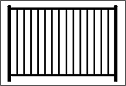 Aluminum Fence Section