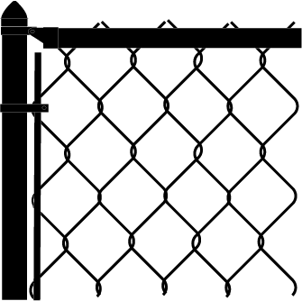  4ft - Chain Link Fence Complete System 1